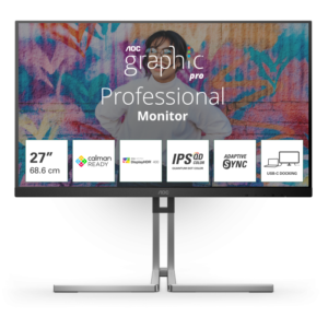 Monitor Consumer AOC Q27U3CV, 27", 2560 x 1440 pixeli, Black, 3 ani Garantie