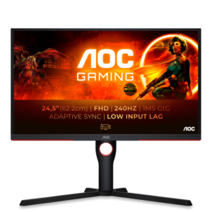 Monitor Gaming AOC 25G3ZM/BK, 24.5", 1920 x 1080 pixeli, Black, Red, 3 ani Garantie