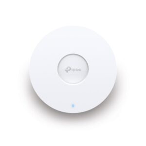 Omada  AX3000 Ceiling Mount Dual-Band Wi-Fi 6 Access Point PORT: 1&times;2.5G RJ45 Port SPEED:1148Mbps at  2.4 GHz + 4804 Mbps at 5 GHz FEATURE: 802.3at POE+ and 12V DC (Power Adapter is not included), 4 &times;Internal Antennas, MU-MIMO, 160MHz Supported, Seamless Roaming, Band Steering, Beamforming, Load