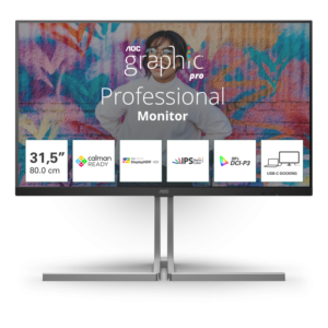 Monitor Consumer AOC U32U3CV, 31.5", 3840 x 2160 pixeli, Black, 3 ani Garantie