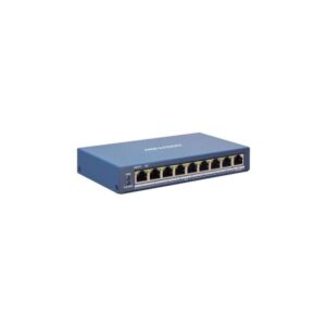 Switch 8 porturi POE Hikvision DS-3E1309P-EI, L2, Smart Managed, 8 &times; 100 Mbps PoE RJ45 ports, 1 &times; gigabit network RJ45 port, PoE power budget 110W, maxim 30W per port, distanta transmisie 300 metri in modul extended, Switching capacity 3.6 Gbps, Packet forwarding 2.6784 Mpps, Visualized Topology