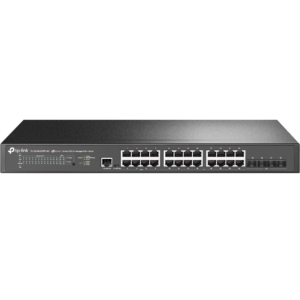 "JetStream&trade; 24-Port 2.5GBASE-T and 4-Port 10GE SFP+ L2+ Managed Switch with 16-Port PoE+ & 8-Port PoE++ PORT: 24&times; 2.5G RJ45 Ports (8&times; 2.5G PoE++ Ports & 16&times; 2.5G PoE+ Ports), 4&times; 10G SFP+ Slots, RJ45/Micro-USB Console Port SPEC: 802.3bt/at/af, 500 W PoE Power, 1U 19-inch Rack-mountable Steel Case