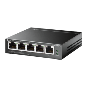 "5-Port Gigabit Easy Smart Switch with 4-Port PoE+ PORT: 4&times; Gigabit PoE+ Ports, 1&times; Gigabit Non-PoE Ports SPEC: 802.3af/at, 120 W PoE Power, Desktop Steel Case FEATURE: PoE Auto Recovery, MTU/Port/Tag-based VLAN, QoS, IGMP Snooping, Web/Utility Management, Plug and Play"