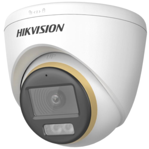 Camera de supraveghere Turret 2MP ColorVu Dual-light Hikvision DS-2CE72DF3T-LFS(2.8MM), lentila fixa 2.8mm, iluminare min: 0.0005 Lux @ (F1.0, AGC ON), 0 Lux cu lumina alba, IR: 40m, lumina alba 40m, iesire TVI/AHD/CVI/CVBS, microfon incorporat, alimentare: 12 VDC &plusmn; 25%, MAX. 6.9W, protectie: IP67