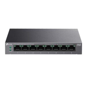 TP-LINK 5-PORT GIGABIT SWITCH LS108GP, interfata  8&times; 10/100/1000Mbps RJ45 Ports (Ports 1&ndash;8 supports 802.3af/at PoE+), AUTO Negotiation, AUTO MDI/MDIX, porturi Standard: 802.3 af/at compliant,  PoE Ports: Ports 1&ndash;8, pana la 30 W PoE output per port, PoE Budget: 62 W, dimensiuni 6.2&times; 3.9&times;1.0 in