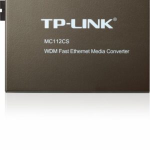 "Omada 10/100 Mbps RJ45 to 100 Mbps Single-mode SC WDM Bi-Directional Fiber Converter PORT: 1&times; 100Mbps SC Port, 1&times; 10/100M RJ45 Port (Auto MDI/MDIX) SPEC: Full-duplex, Tx:1310 nm, Rx:1550 nm, Up to 20 km, Chassis TL-MC1400 rack-mountable"