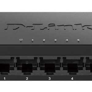 D-Link Switch DGS-105GL, 5 porturi Gigabit, Capacity 10Gbps, desktop, faramanagement, metal, negru, fara ventilator, D-Link Green.