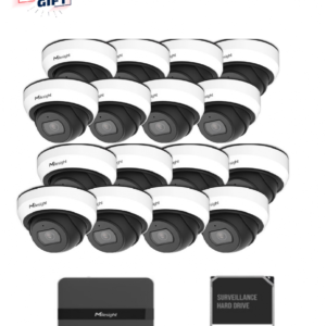 Kit supraveghere video Milesight 16 camere Dome MS-C2973-PD + 1 NVR  MS- N5016-PE