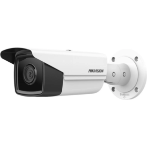 Camera de supraveghere IP Bullet 4MP Hikvision DS-2CD2T43G2-2LI(2.8MM), lentila fixa 2.8mm, iluminare min: Color: 0.0005 Lux @ (F1.6, AGC ON), 0 Lux cu lumina alba, IR 60m, microfon incorporat,  slot card de memorie: microSD/microSDHC/microSDXC maxim 512GB, alarma la evenimente: Motion detection
