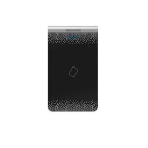 Cititor card Hikvision pentru inrolarea cardurilor in soft, DS-K1F100- D8E; Frecventa citire: 13.56MHz si 125KHz; Standard IC Card, and ID (EM) Card; USB 2.0; Driver Free; 200mA; Dimensiuni: 117mm &times; 67.5mm &times; 14.3mm;