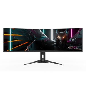 Gigabyte monitor gaming 49", display 1,196.7 x 339.2 mm, Backlight Edge, Anti-glare, Rezolutie:  5120 x 1440(DQHD, Luminozitate: 250 cd/m2(TYP), Contrast: 1500000:1, Unghi vizualizare: 178&deg;(H)/178&deg;(V), timp raspuns: 0.03ms GTG, rata refresh: 144Hz, Interfata: 2 x HDMI, 1 x Display port, 1 x USB-C, 2