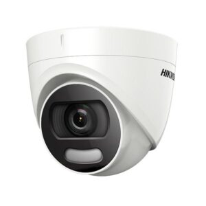 Camera supraveghere Turbo HD dome Hikvision DS-2CE72HFT-F28(2.8mm); 5MP, ColorVU - vizualizare imagini color pe timp de noapte, 5 MP CMOS, rezolutie: 2560 &times; 1944@@20fps, iluminare: 0.0005 Lux @ (F1.0, AGC ON), 0 Lux cu  lumina alba, lentila fixa: 2.8mm, distanta iluminare: 20metri cu ajutorul