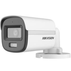 Camera de supraveghere Bullet 2MP Hikvision DS-2CE10DF0T-LFS(2.8MM), lentila fixa 2.8mm, iluminare: 0.001 Lux @ (F1.0, AGC ON), 0 Lux cu lumina alba, IR 20m, lumina alba 20m, iesire TVI/AHD/CVI/CVBS, microfon incorporat, alimentare: 12 VDC &plusmn; 25%, max. 2.9 W, protectie: IP67, dimensiuni: 161.1 mm &times;