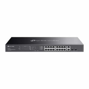 Omada 20-Port Gigabit Easy Managed Switch with 16-Port PoE+ PORT: 16&times; Gigabit PoE+ Ports, 2x Gigabit Non-PoE Ports, 2&times; Gigabit SFP Ports SPEC: 802.3at/af, 250 W PoE Power, 1U 19-inch Rack-mountable Steel Case FEATURE: Integration with Omada SDN Controller and Omada Cloud Essentials, Fast PoE