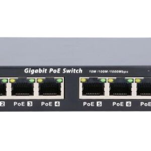 Extralink KRATOS  PoE Switch  7x Gigabit PoE 1x Uplink RJ45 Power Supply 24V 2.5A 60W