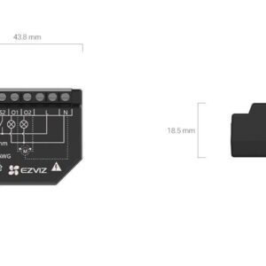 Releu inteligent Ezviz T36WM, Wi-Fi, cu programare si automatizare, statistica, scena inteligenta, control vocal, control pe doua canale cu un singur dispozitiv