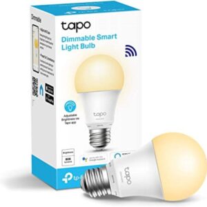 TP-Link Tapo L510E Smart bulb White, Yellow Wi-Fi, Dimmable, E27, Wi-Fi Protocol IEEE 802.11b/g/n, Wi-Fi Frequency 2.4 GHz Wi-Fi, 220&ndash;240 V, 50/60 Hz, 73 Ma, 806 lumens, 2,700 K, 8.7 W.
