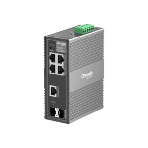 Omada 6-Port Gigabit Industrial Easy Managed Switch 4&times; Gigabit RJ45 Ports 1&times; Gigabit RJ45/SFP Combo Slot, 1&times; Gigabit SFP Slot Operating Temperature: -40~75&deg;C (-40~167&deg;F) IP40 Aluminum Casing Centralized Cloud Management