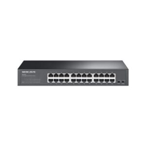 Swtich desktop/rackmount Mercusys, IEEE 802.3i, IEEE 802.3u, IEEE 802.3ab, IEEE 802.3x, IEEE 802.1p, 24&times;10/100/1000Mbps RJ45 Ports, Auto- Negotiation, Auto MDI/MDIX, switch capacity 48 Gbps