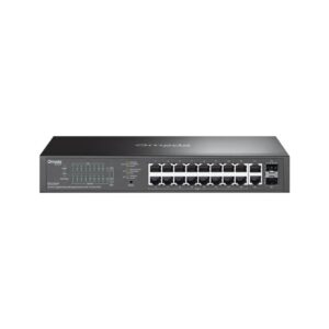 Omada 20-Port Switch ES220GP, &bull; 16&times; 10/100/1000 Mbps PoE+ RJ45 Ports (support 802.3at PoE+ and 802.3af PoE)&bull; 2&times; 10/100/1000 Mbps RJ45 Port&bull; 2 &times; Gigabit SFP Slot, 100&ndash;240 VAC, 50/60 Hz, capacitate switch 40 Gbps