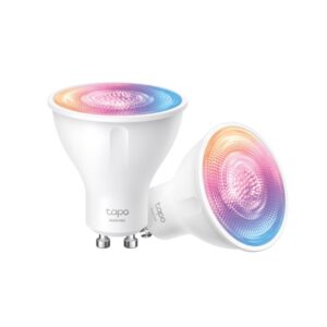 Smart Wi-Fi Spotlight, Dimmable, 2-Pack SPEC: 2.4 GHz, IEEE 802.11b/g/n, GU10 Base, 220&ndash;240 V, 50/60 Hz, 350 lm, 3.7 W, 2,200 K~6,500K, 16 Million Colors, Beam Angle 40&deg; , 4 kWh / 1000h, lifetime up to 15,000 hrs, Energy Efficiency Class E. FEATURE: 16 Million of Colors, Dimmable, No Hub Required