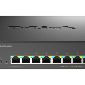 Switch D-Link DMS-1250-10SPL, 8 porturi Gigabit, 2 porturi SFP+, Protocol 802.3bt+802.3af/at, rackabil