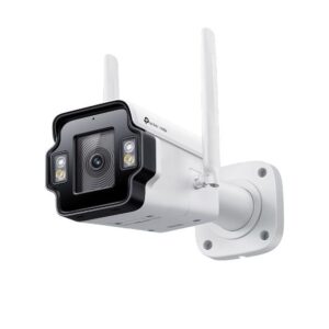 Camera de supraveghere VIGI 4MP Outdoor Full-Color 4G Bullet, SPEC: 4G Cat4, LTE-TDD/LTE-FDD/WCDMA, 3*LAN Ports, 4MP, 1/2.7" Progressive Scan CMOS, H.265+/H.265 /H.264+/H.264, IR&White LED, 25fps/30fps (2688 &times; 1520), IP66, DC 12V,120dB WDR, microfon si difuzor incorporat, Slot micro-SD pana la