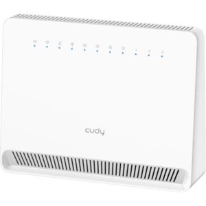 CUDY Router WiFi AC1200 4G LTE Cat 6 Gigabit, 4x porturi RJ45 10/100/1000M, Sloturi Dual Nano SIM, Chipset Qualcomm,build-in 4G LTE modem, 300Mbps la 2.4GHz + 867Mbps la 5GHz, Zerotier/Wireguard/OpenVPN/IPSec/L2TP/PPTP VPN, DNS Cloudflare/Google/Quad9, DDNS, SMS, Band locking