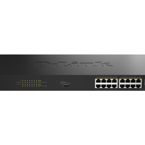 Switch D-Link 16 port GE PoE Unmanaged, capacitate 36 Gbps, standar PoE 802.3af/at, negru