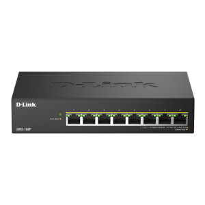 Switch DLink DMS-108P, 8 porturi, PoE, 8 x RJ-45, Auto MDI/MDIX adjustment for all ports, viteza de transfer LAN 2.5 Gbps, capacitate 40 Gbps