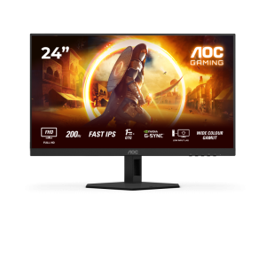 Monitor Gaming AOC 24G4HRE, 23.8", 1920 x 1080 pixeli, Black, Red, 3 ani Garantie