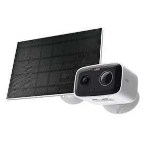 Solar-Powered Security Camera Kit 1 &times; Tapo C400, 1 &times; Tapo A201C SPEC:1080p (1920*1080), 2.4 GHz, Solar panel (5.2V, 2.5W) FEATURE: Non-Stop Power, Flexible Solar Installation, Smart Detection and Notifications (motion, people), Color Night Vision, Sound and Light Alarm, Remote Control, Two-Way