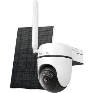 Tapo Solar-Powered Pan/Tilt 4G LTE Security Camera Kit, Senzor CMOS cu scanare progresivă de 1/2,8", LED IR 850 nm, C&acirc;mp vizual: 100,6&deg; (diagonală), 84,4&deg; (orizontală), 44,3&deg; (verticală), 2K 3MP (2304 &times; 1296 px), frame rate 15/20 fps