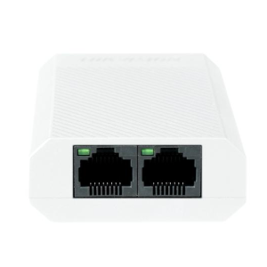 Repetor PoE Hikvision DS-3E0503DP-E/R: 1 &times; Gigabit PoE IN port si 2 &times; Gigabit PoE OUT port, buget PoE 30W, dimensiuni: 88.0 mm &times; 22.0 mm &times; 58.0 mm, greutate: 0.058 kg, montare pe birou.