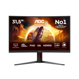 Monitor Gaming AOC C32G4Z, 31.5", 1920 x 1080 pixeli, Black, Red, 3 ani Garantie