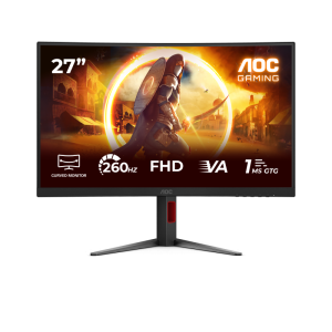 Monitor Gaming AOC C27G4Z2, 27", 1920 x 1080 pixeli, Black, Red, 3 ani Garantie
