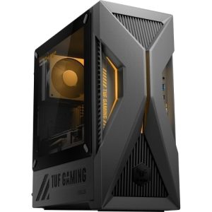 Desktop Gaming ASUS TM500MH cu procesor AMD AMD Ryzen 5 220 pana la 4.9 GHz, 16 GB DDR5, 1TB SSD, RTX 5060, Fara OS, Gri, 3 ani Garantie