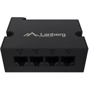 Switch Lanberg DIN-FE4-AT-30W, 4 porturi 1000BASE-T PoE+, Unmanaged, maxiumum network link speed 100 Mbps, chipset Realtek - RTL8305NB, standar PoE 802.3at, 802.3af